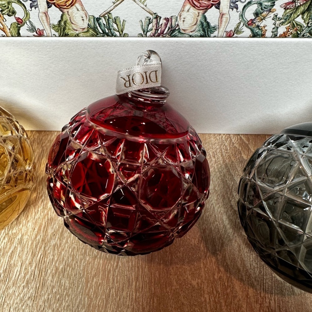 Dior Holiday Ornaments Set - Red, yellow,gray blue green 💯 Chrystal - Picture 6 of 13